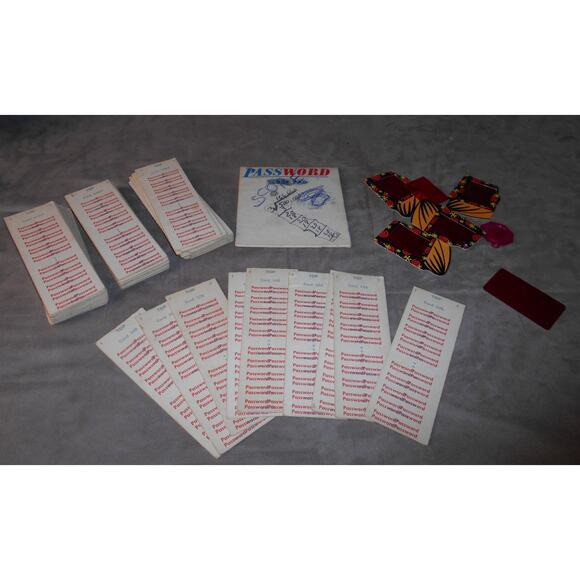 Vintage 1962 Password Game Replacement Card Lot Milton Bradley - Picture 1 of 8